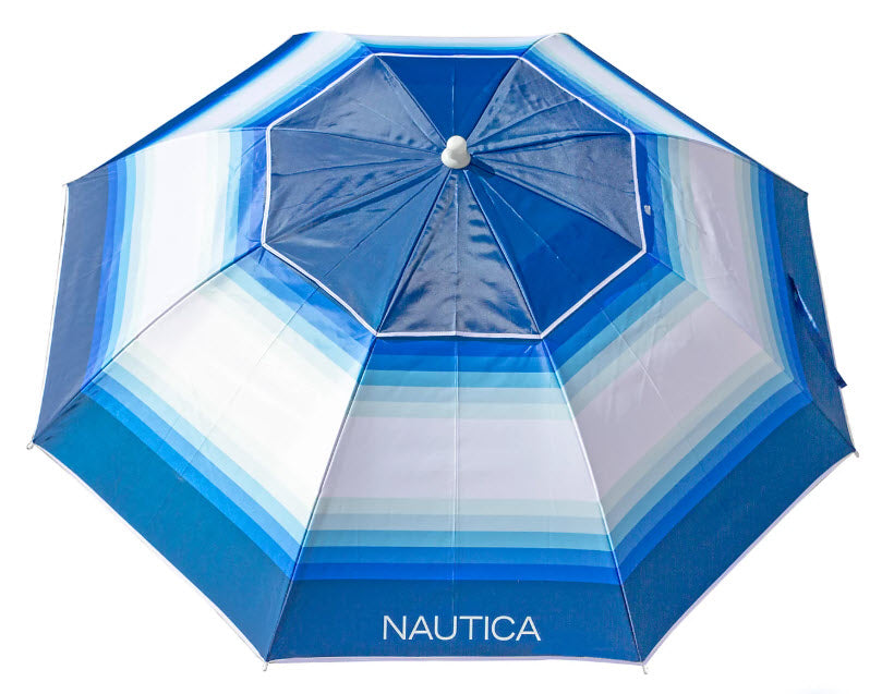 Nautica 7 ft Beach Umbrella – Anchor and Tilt Feature (colors my vary from picture)
