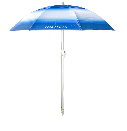 Nautica 7 ft Beach Umbrella – Anchor and Tilt Feature (colors my vary from picture)